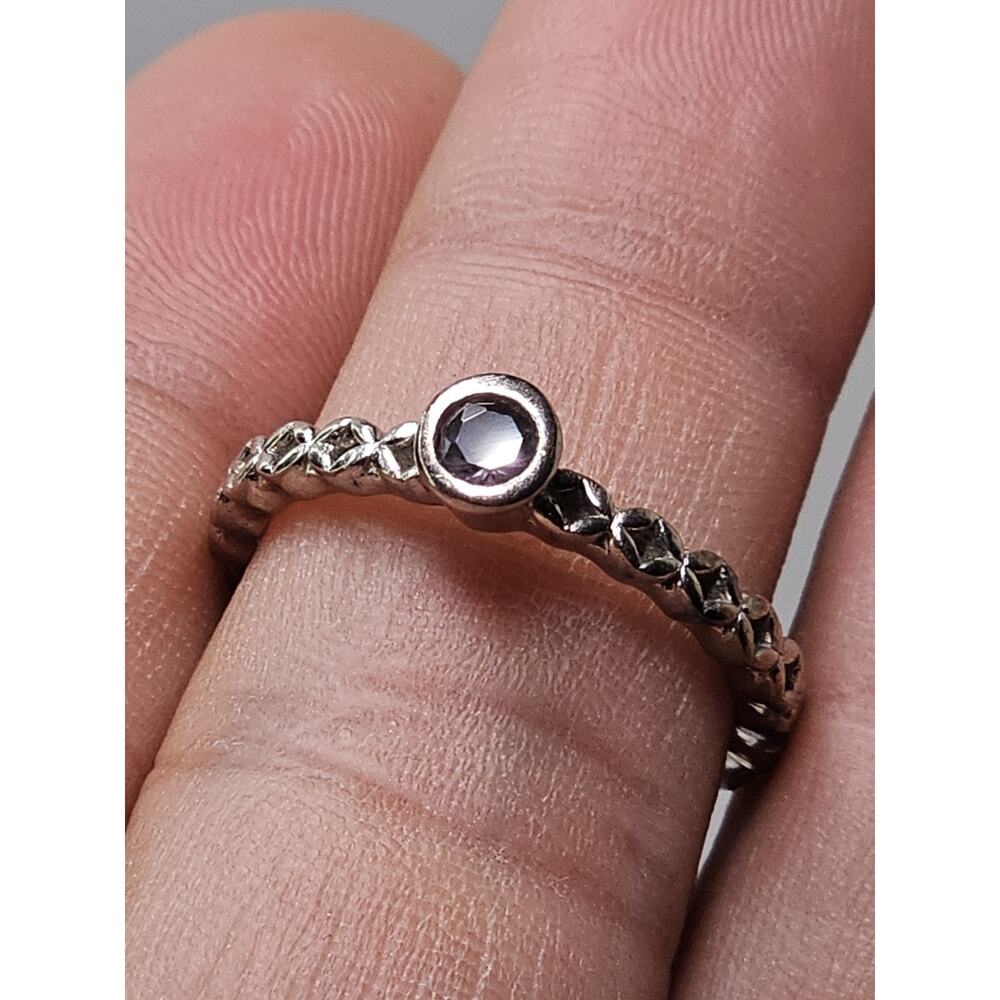 Rare Sterling Silver Engagement Ring - Unidentified Color Changing Stone SZ 9.25